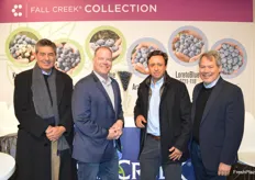 Team Fall Creek is proud of the SEKOYA blueberry and excited for other new varieties to hit the market soon. From left to right: Ricardo Polis, Jason Wolcott, Ernesto Pino, and Dennis Negron.